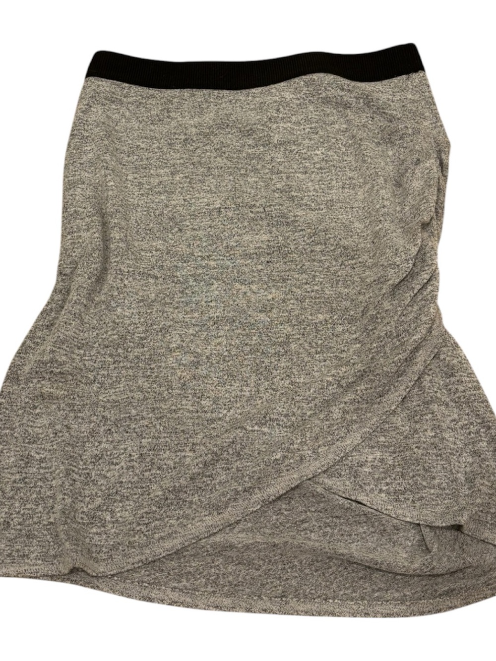 Women’s Grey Knit Wrap Skirt - Elastic Waist